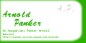 arnold panker business card